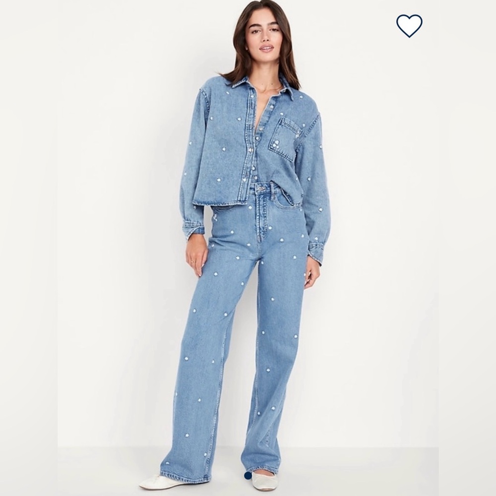 Old Navy Light Blue Straight Leg Jeans